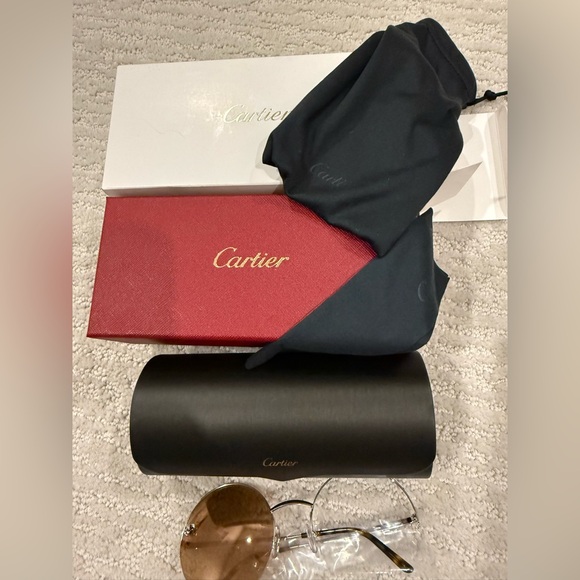 New with defect Cartier Round Panther Panthere sunglasses - Picture 13 of 14